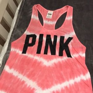Tie Dye VS Pink Racer Back Tank